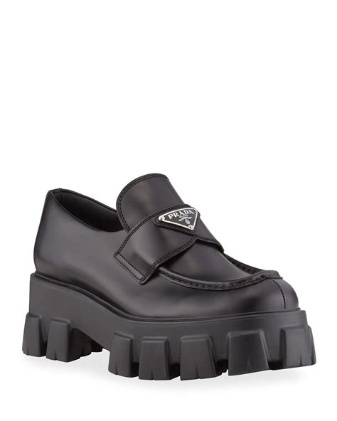 prada loafas|prada platform loafers.